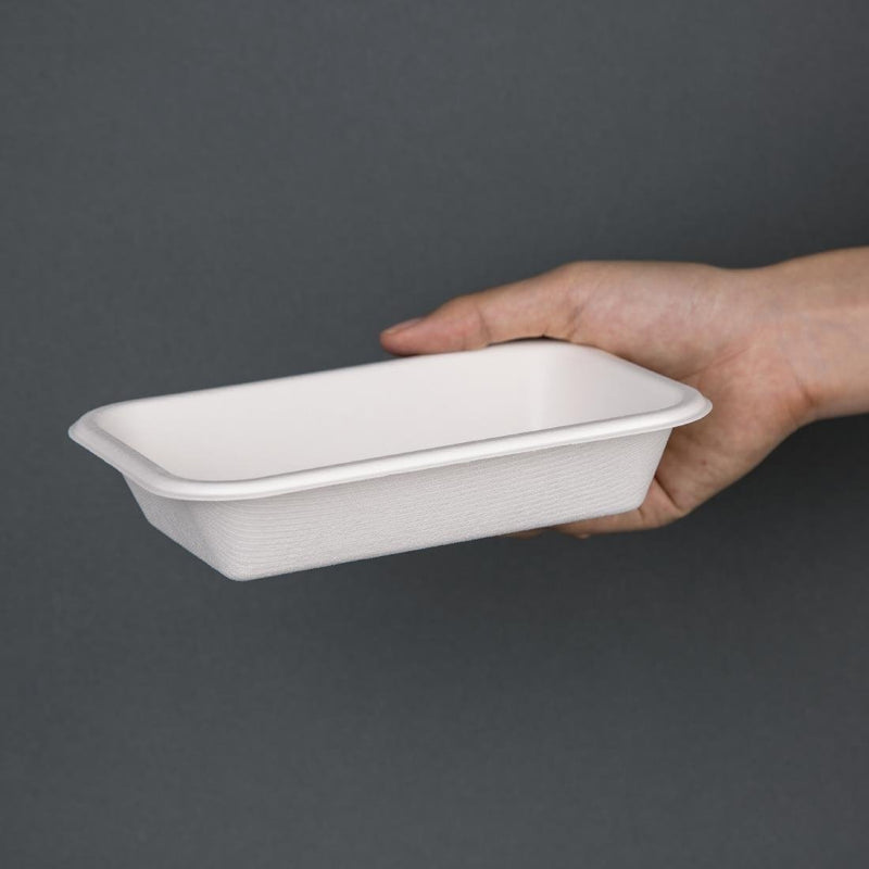 Fiesta Compostable Bagasse Food Trays 455ml (Pack of 50) DW347