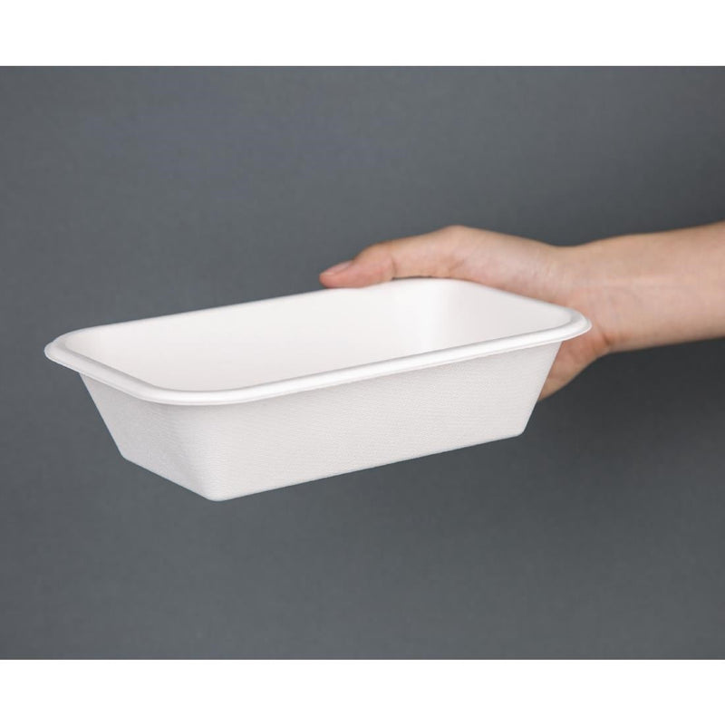 Fiesta Compostable Bagasse Food Trays 910ml (Pack of 50) DW349