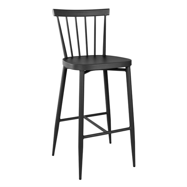Bolero Windsor Aluminium Black High Stools (2 Pack) DX688