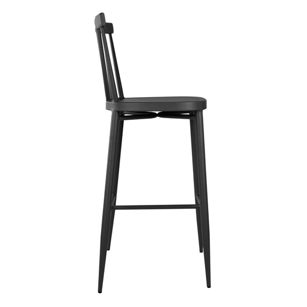 Bolero Windsor Aluminium Black High Stools (2 Pack) DX688