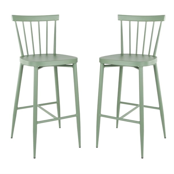 Bolero Windsor Aluminium Green High Stools (2 Pack) DX689