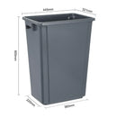 Jantex Slim Bin 60Ltr Grey DX965