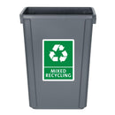 Jantex Slim Bin 60Ltr Grey DX965