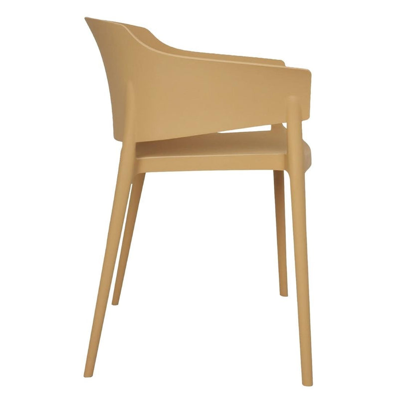Bolero Lorenzo Cafe Chairs Warm Cream (Pack of 2) DX972