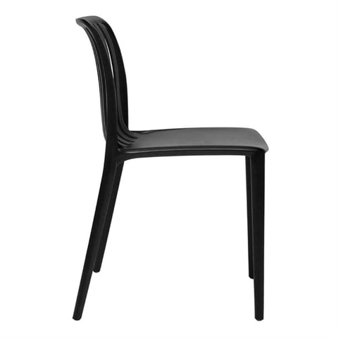 Bolero Verona Café Chairs Black (2 Pack) DX976