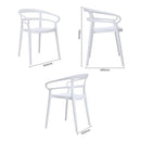 Bolero Mateo Café Chairs White (2 Pack) DX979