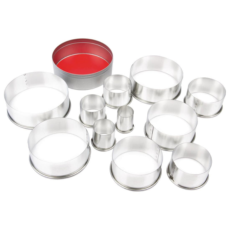 Vogue Round Plain Pastry Cutter Set E013
