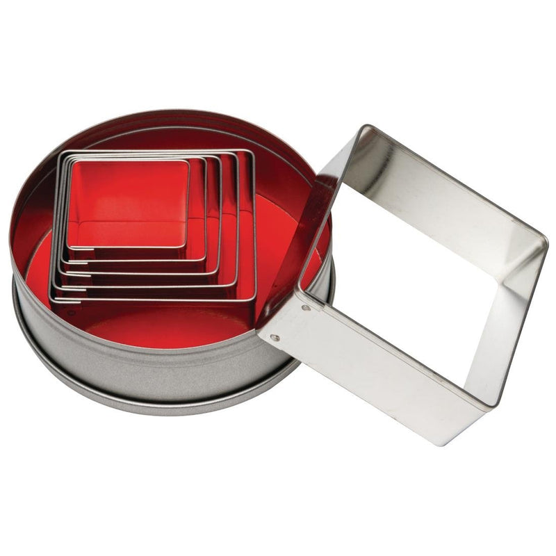 Vogue Square Plain Pastry Cutter Set E017