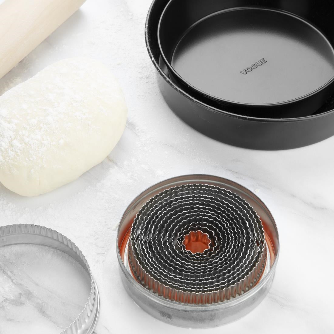 Vogue Round Fluted Pastry Cutter Set E019