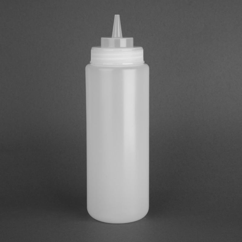 Vogue Clear Wide Neck Squeeze Sauce Bottle 910ml E093