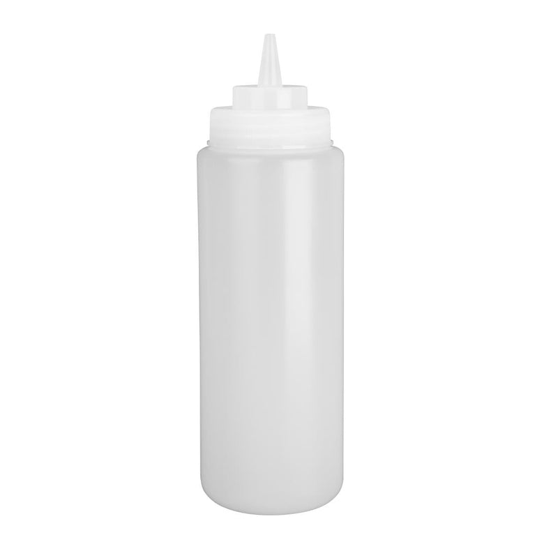 Vogue Clear Wide Neck Squeeze Sauce Bottle 910ml E093