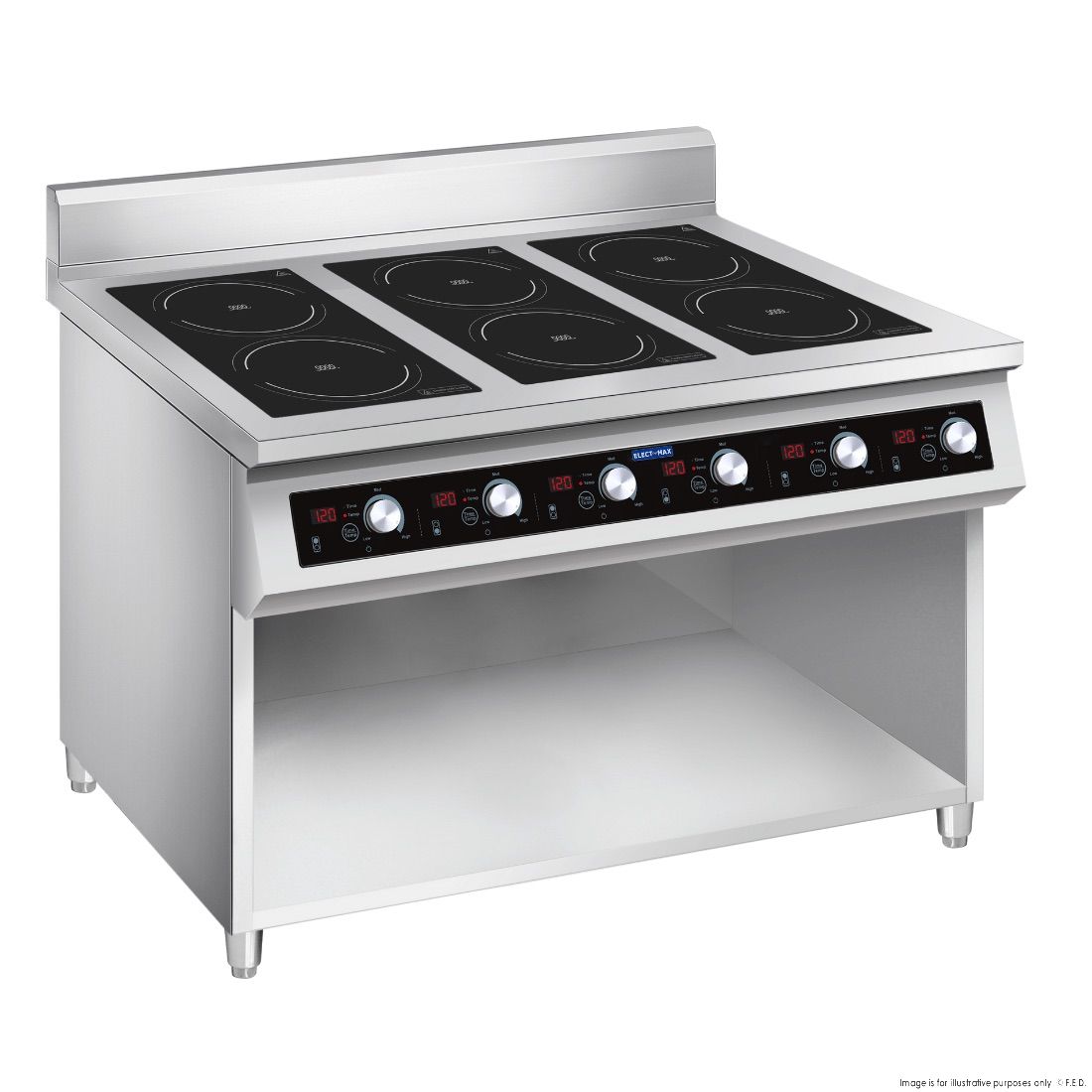 ElectMAX 700 Series Induction 6-Burner Cooker With Splashback EIC7-1200P