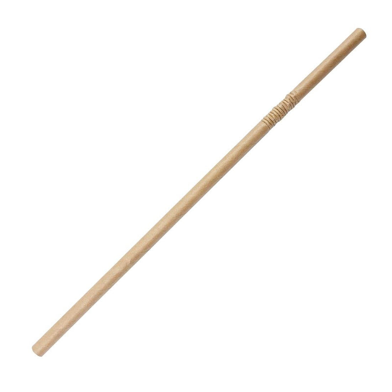 Fiesta Compostable Bendy Paper Straws Kraft (Pack of 250) FB141