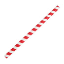 Fiesta Compostable Paper Smoothie Straws Red Stripes (Pack of 250) FB147