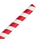 Fiesta Compostable Paper Smoothie Straws Red Stripes (Pack of 250) FB147
