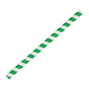 Fiesta Compostable Paper Smoothie Straws Green Stripes (Pack of 250) FB148