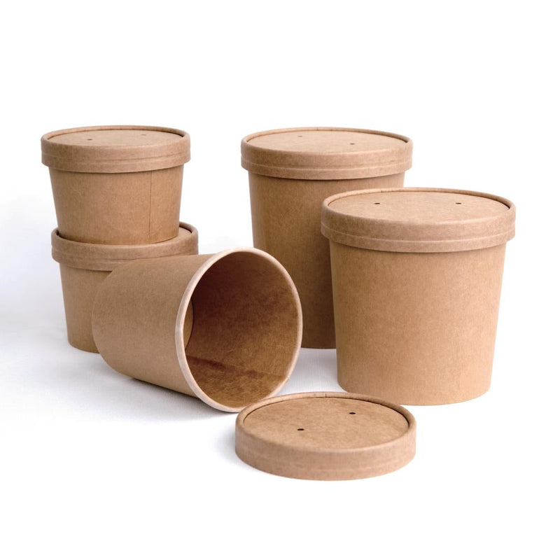 Fiesta Compostable Soup Containers 455ml (Pack of 500) FB164