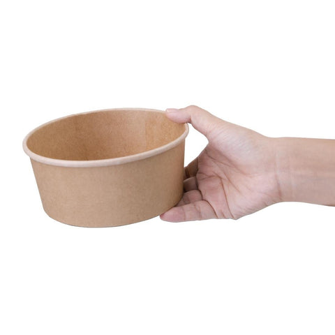 Fiesta Compostable Round Kraft Salad Bowls 750ml (Pack of 300) FB197