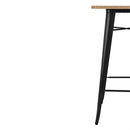 Bolero Bistro Metal Square Bar Table Black with Wooden Top 600mm FB595