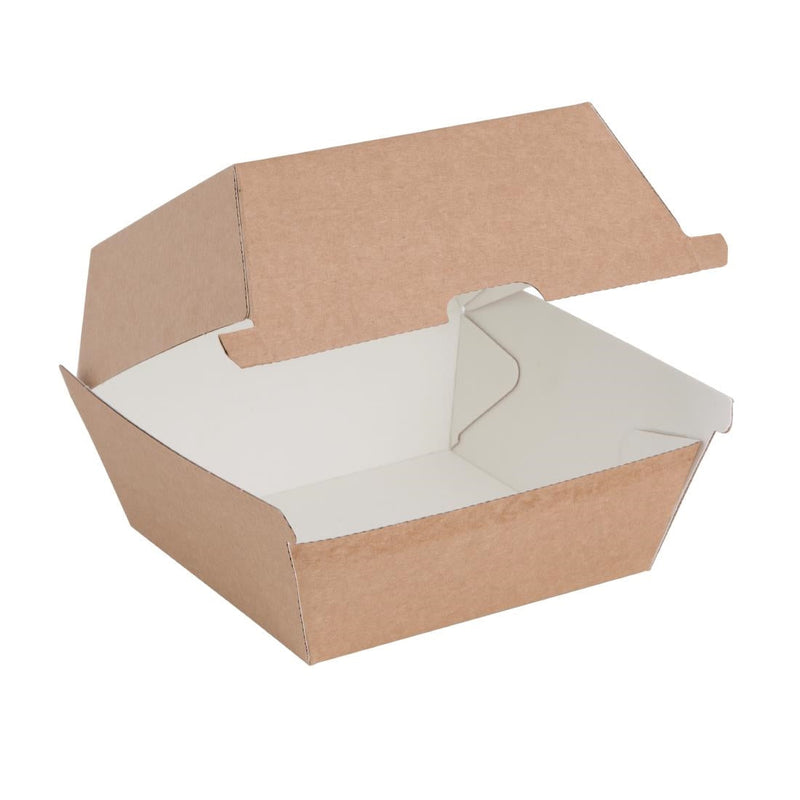 Fiesta Compostable Kraft Burger Boxes Small 105mm (Pack of 200) FB664