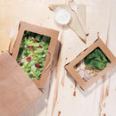 Fiesta Compostable Salad Boxes with PLA Windows 700ml (Pack of 200) FB676