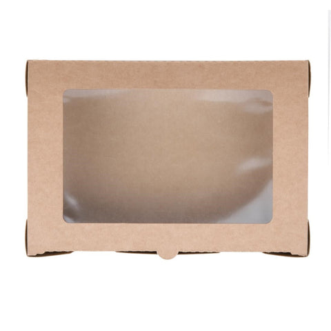 Fiesta Compostable Salad Boxes with PLA Windows 1200ml (Pack of 200) FB677