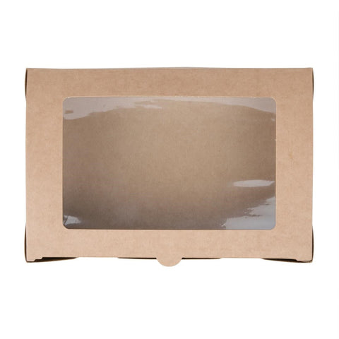 Fiesta Compostable Salad Boxes with PLA Windows 1600ml (Pack of 200) FB678