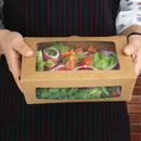 Fiesta Compostable Salad Boxes with PLA Windows 1600ml (Pack of 200) FB678