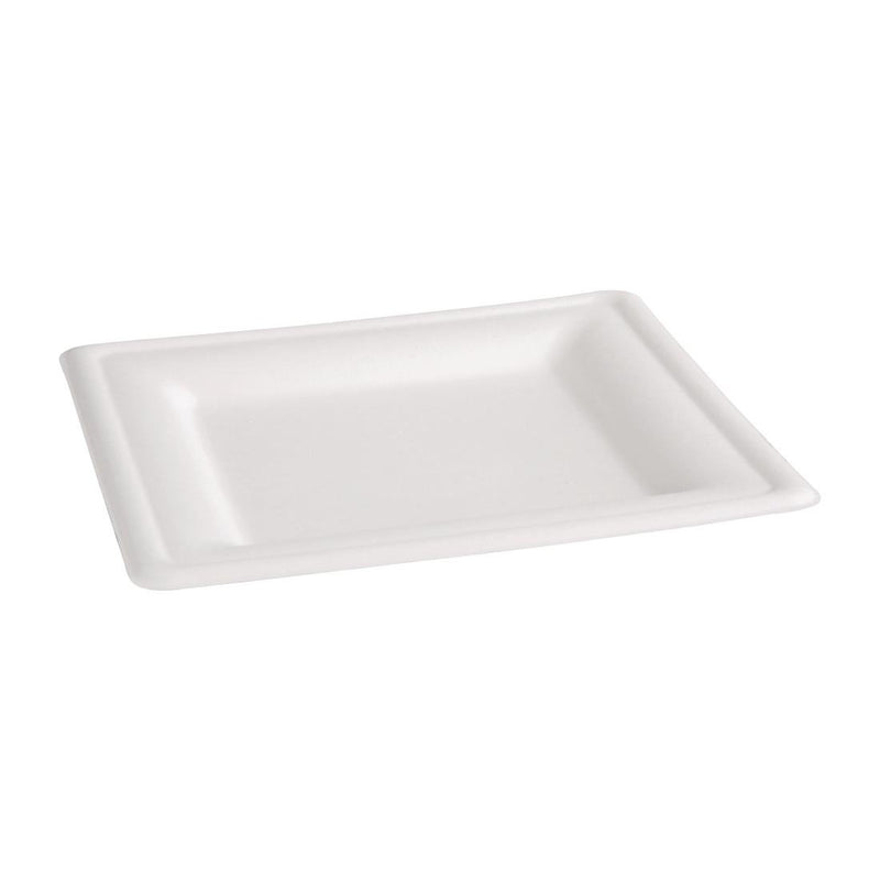 Fiesta Compostable Bagasse Square Plates 159mm (Pack of 50) FC518