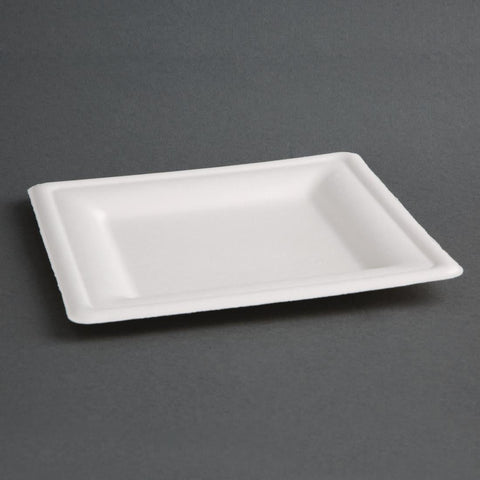 Fiesta Compostable Bagasse Square Plates 261mm (Pack of 50) FC520