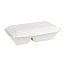 Fiesta Compostable Bagasse Hinged 2-Compartment Food Containers 253mm (Pack of 200) FC524