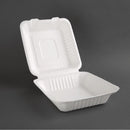 Fiesta Compostable Bagasse Hinged Food Containers 223mm (Pack of 200) FC525