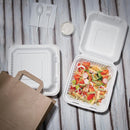 Fiesta Compostable Bagasse Hinged Food Containers 223mm (Pack of 200) FC525