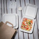 Fiesta Compostable Bagasse Hinged Food Containers 236mm (Pack of 200) FC527