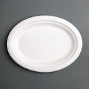 Fiesta Compostable Bagasse Oval Plates 198mm (Pack of 50) FC534