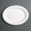 Fiesta Compostable Bagasse Oval Plates 316mm (Pack of 50) FC535