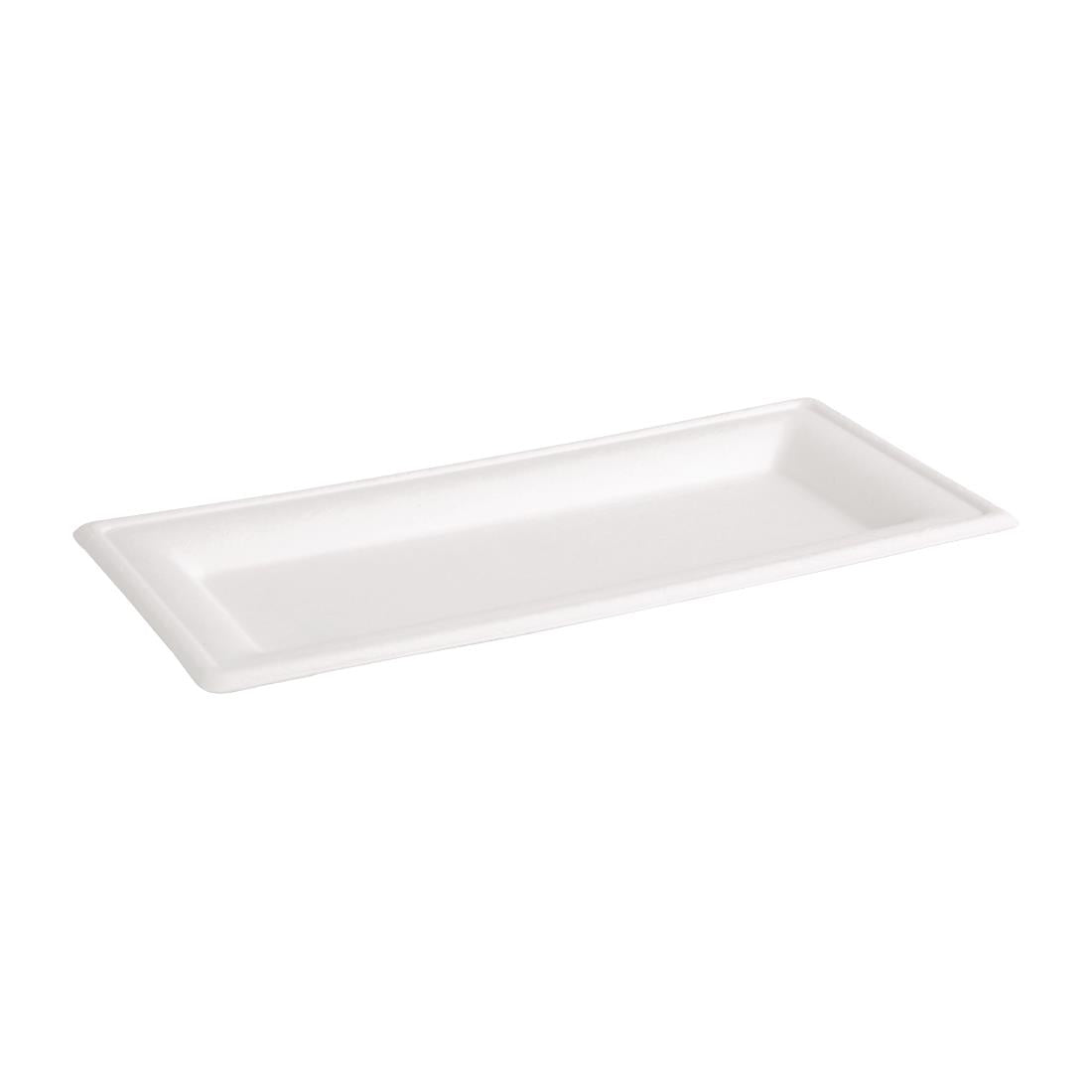 Fiesta Compostable Bagasse Rectangular Plates 258mm (Pack of 50) FC539