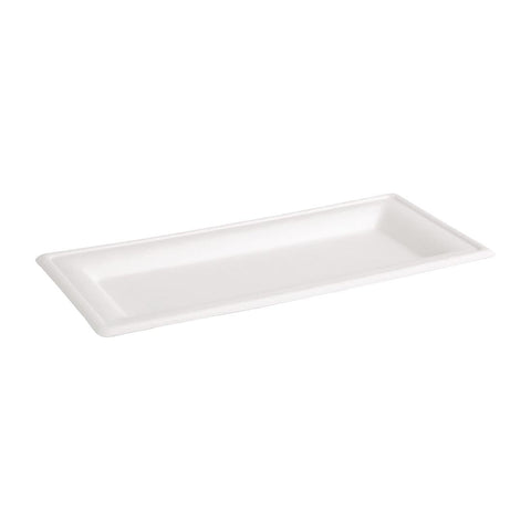 Fiesta Compostable Bagasse Rectangular Plates 258mm (Pack of 50) FC539
