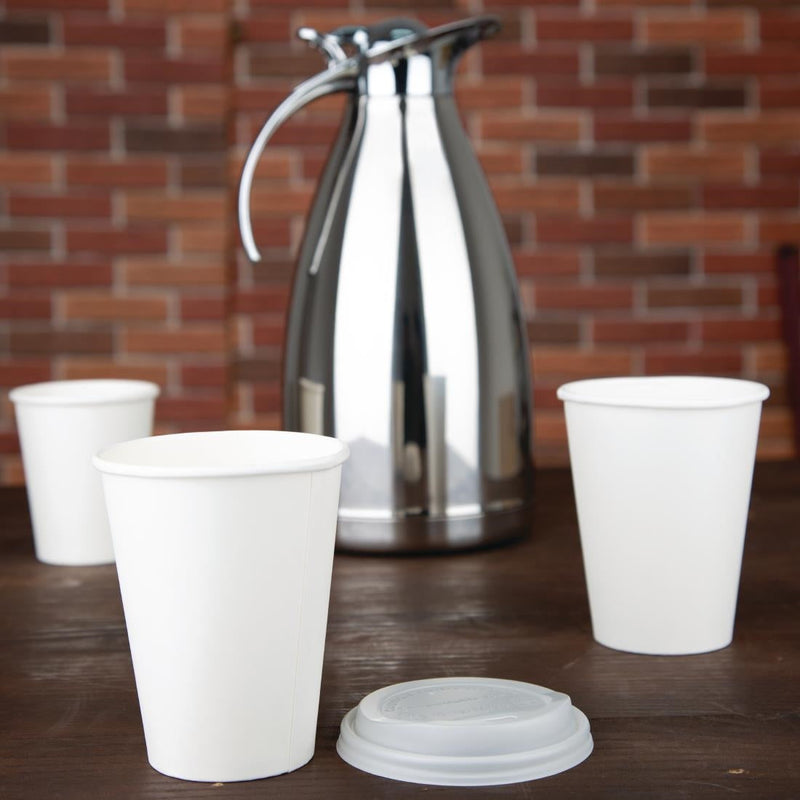 Fiesta Recyclable Paper Coffee Cups 225ml White (Pack of 1000) FD402