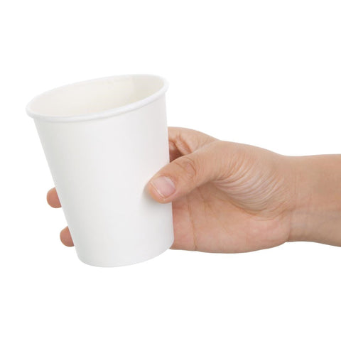 Fiesta Recyclable Paper Coffee Cups 225ml White (Pack of 1000) FD402