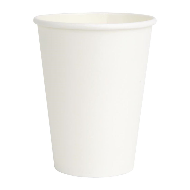 Fiesta Recyclable Paper Coffee Cups 225ml White (Pack of 50) FD403