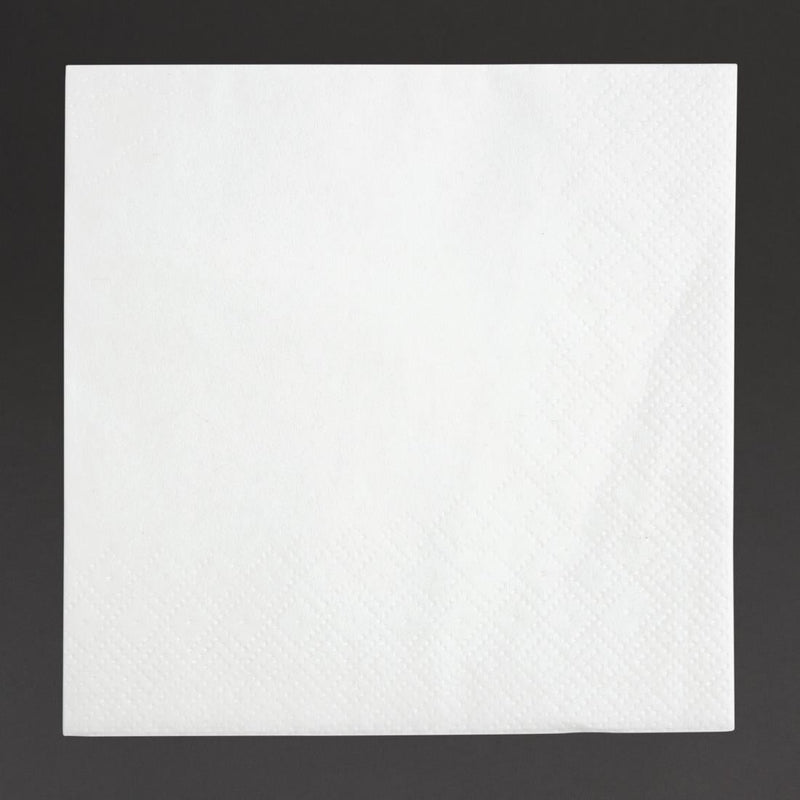 Fiesta Recyclable Cocktail Napkin White 240x240mm 2ply 1/4 Fold (Pack of 4000) FE216