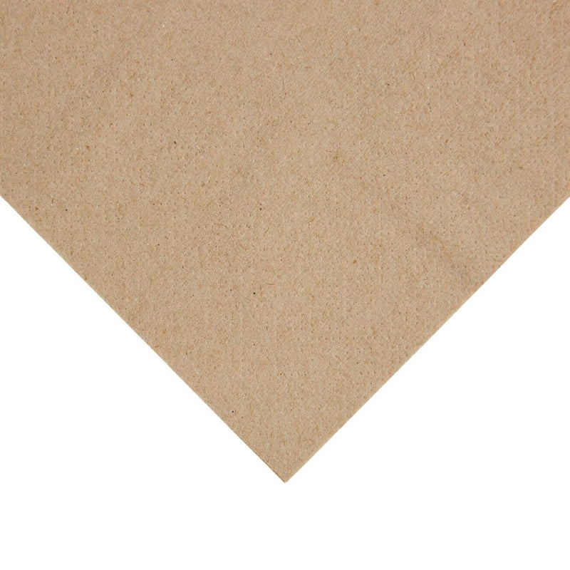 Fiesta Recyclable Recycled Lunch Napkin Kraft 330x330mm 2ply 1/4 Fold (Pack of 2000) FE226
