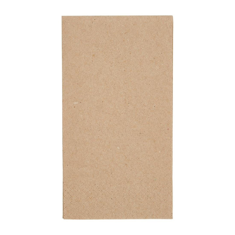 Fiesta Recyclable Recycled Lunch Napkin Kraft 330x330mm 2ply 1/8 Fold (Pack of 2000) FE234
