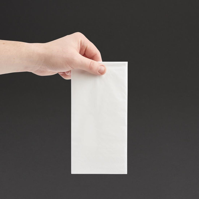 Fiesta Recyclable Dinner Napkin White 400x400mm 2ply 1/8 Fold (Pack of 2000) FE243
