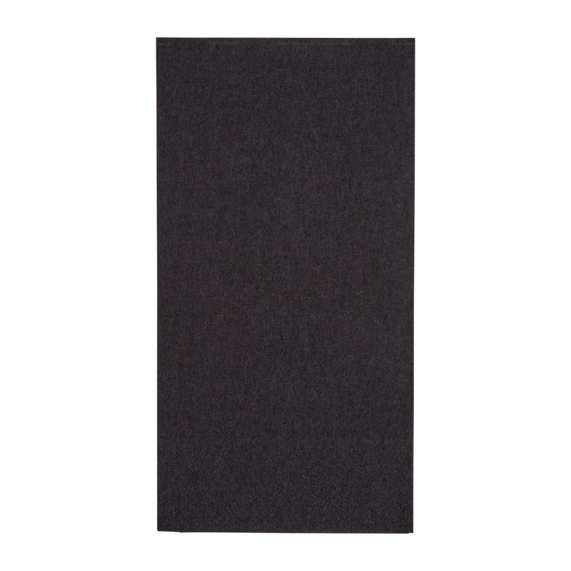Fiesta Recyclable Dinner Napkin Black 400x400mm 2ply 1/8 Fold (Pack of 2000) FE249