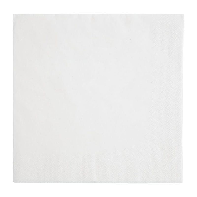Fiesta Recyclable Dinner Napkin White 400x400mm 3ply 1/4 Fold (Pack of 1000) FE251