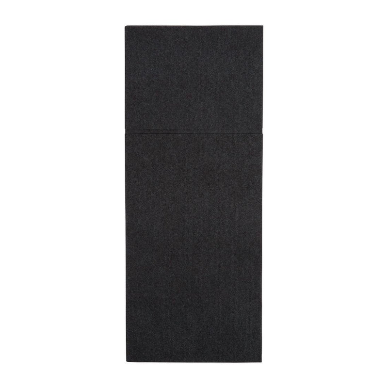 Fiesta Recyclable Premium Tablin Dinner Napkin Black 480x400mm Airlaid Pocket Fold (Pack of 400) FE280