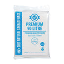 Jantex Premium Food Safe Garbage Bags Clear 90Ltr (Pack of 50) FL886