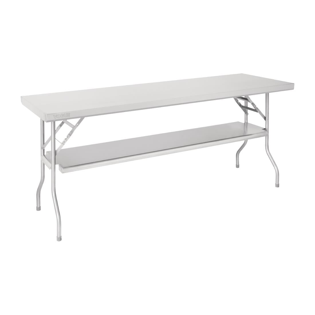 Vogue Stainless Steel Folding Work Table 1830x610x780 FN289